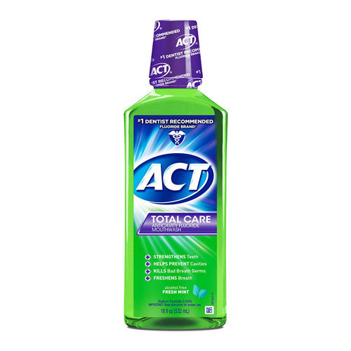 Act Alcohol Free Anticavity Fluoride Mouth Rinse, Fresh Mint - 18 Oz
